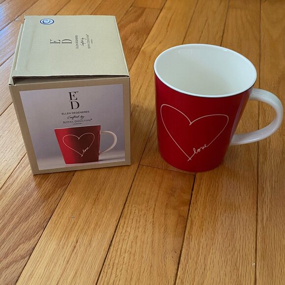 Ellen Degeneres Mug LOVE Crafted by Royal Doulton LONDON Porcelain New in Box - Picture 4 of 10